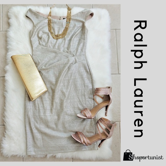 ralph lauren silver dress